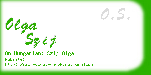 olga szij business card